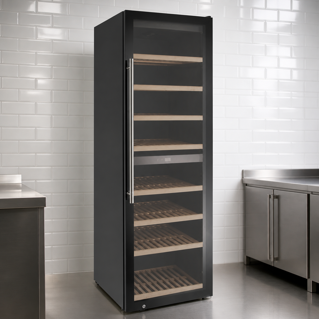 Commercial 180 Bottle Two Zone Wine Cooler with Touch Control