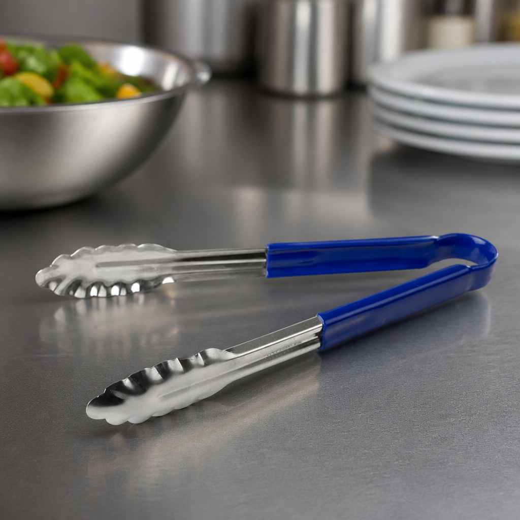 300mm Commercial Colour Coded Blue Serving Tongs for Catering