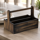 Commercial Wooden Table Caddy Condiment Holder Pack of 2