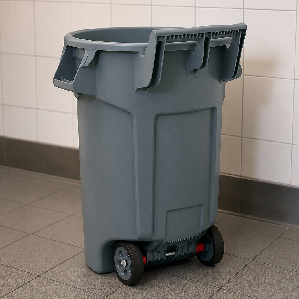 167Ltr Grey Wheeled Recycling Bin for waste management