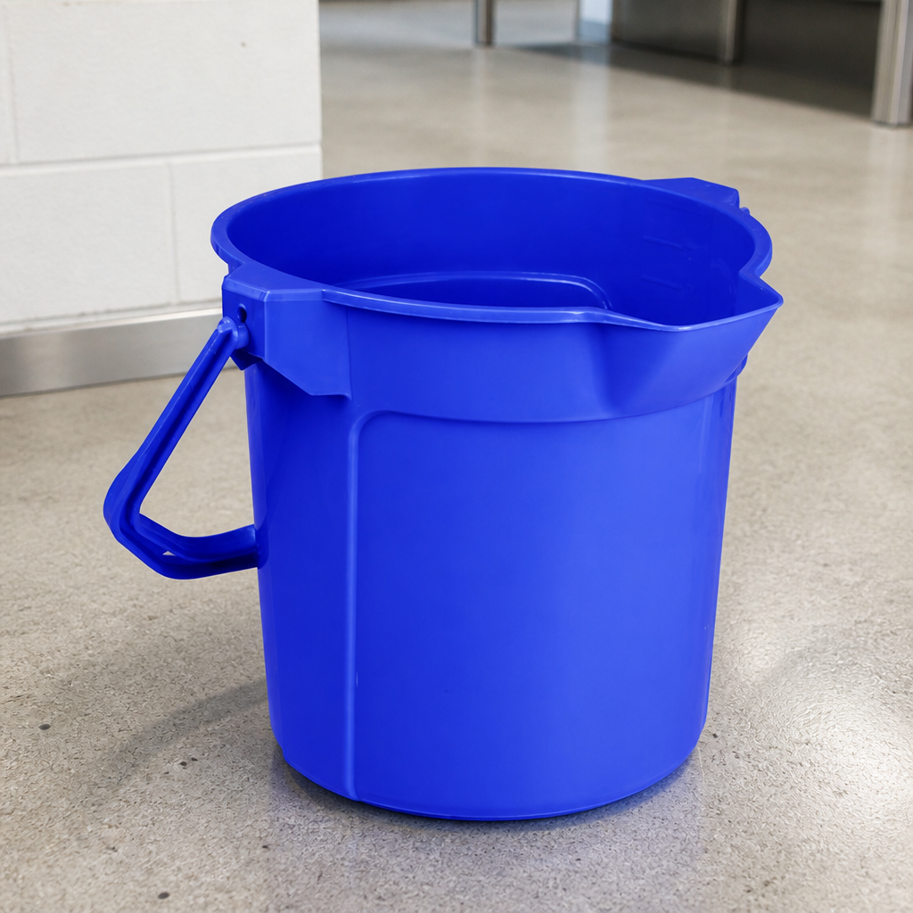 10L Blue Graduated Cleaning Bucket with Pouring Lip