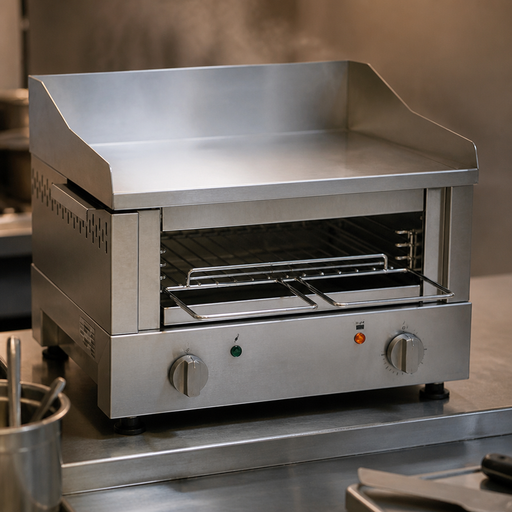 Commercial Steel Plate Griddle Toaster 480mm Dual Function