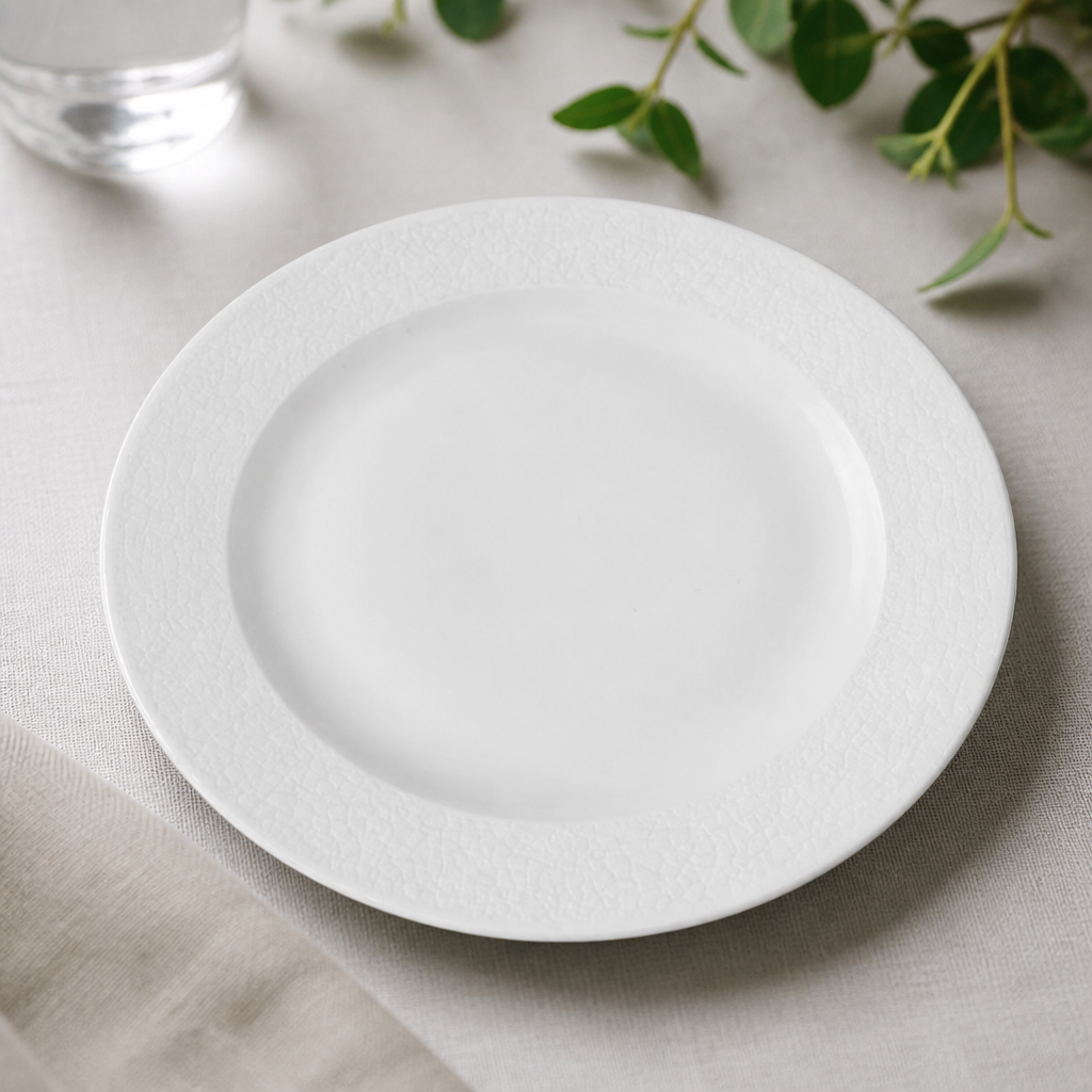 Commercial Footed Plates 234mm Ceramic 12 Pack