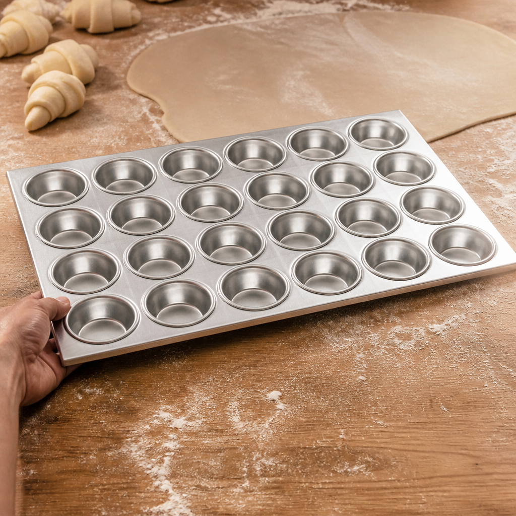 Commercial Aluminium Muffin Tray with 24 cup capacity