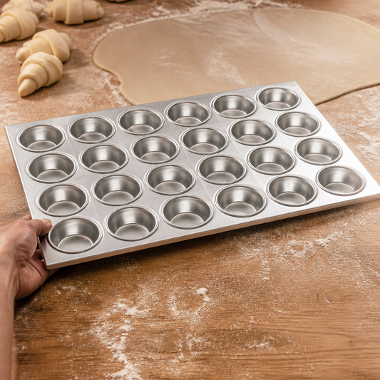 Commercial Aluminium Muffin Tray 24 Cup Capacity Baking Tin