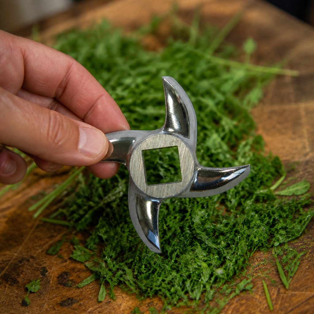 Commercial stainless steel knife for mincer parts