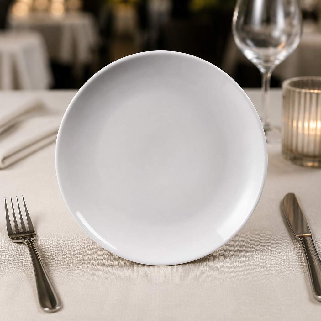Commercial Whiteware Coupe Plates 250mm - 12 Pack