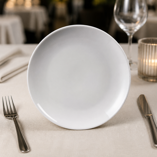 Commercial Whiteware Coupe Plates 250mm - 12 Pack