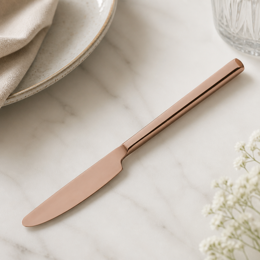 Commercial Copper Dessert Knives Set of 12 Elegant Design