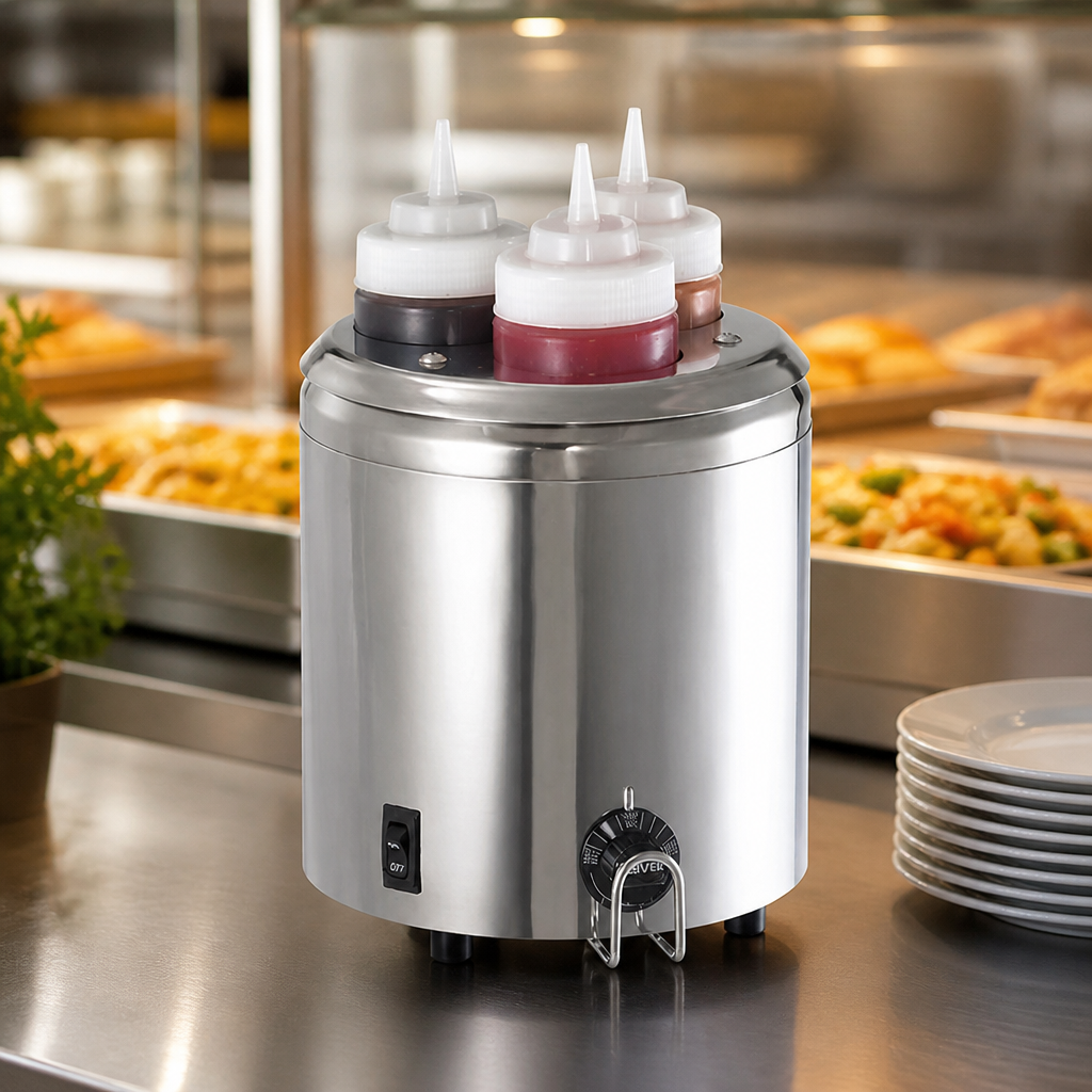 Commercial Sauce Bottle Warmer 500W Stainless Steel 3.5kg