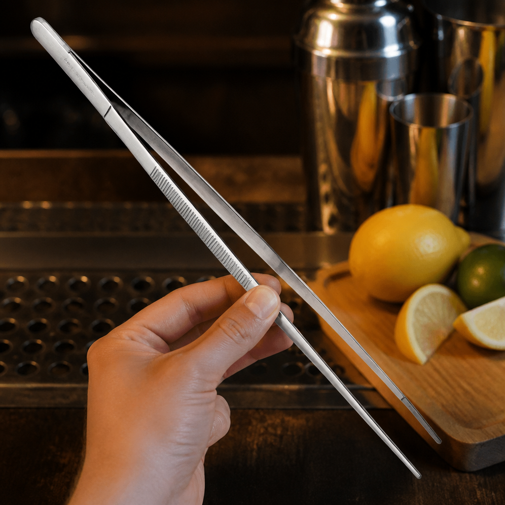 Commercial Stainless Steel Round Tipped Tweezers 300mm