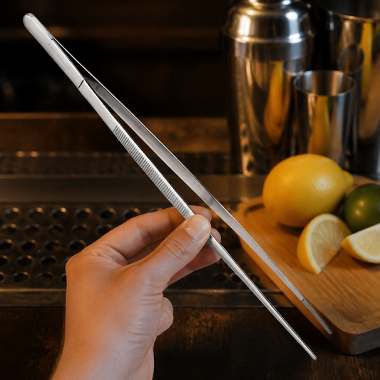 Commercial Stainless Steel Round Tipped Tweezers 300mm