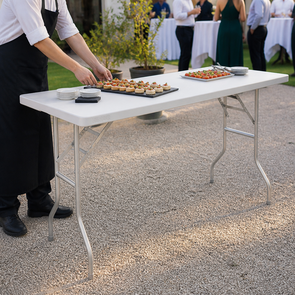 Commercial Stainless Steel Folding Work Table 1220x610mm