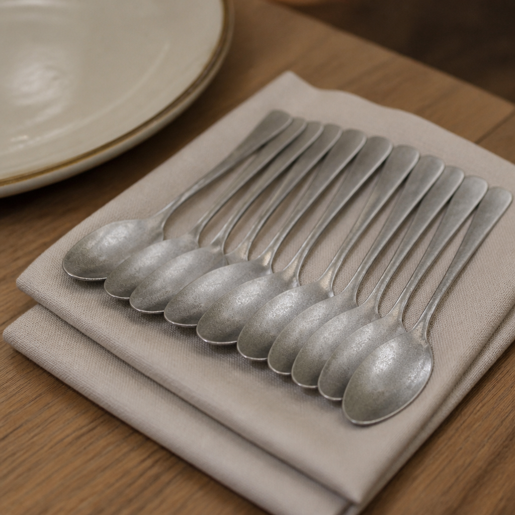 Set of 12 commercial stainless steel demitasse spoons