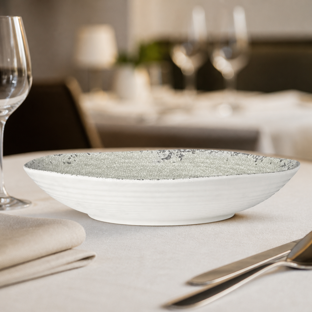 Commercial Melamine Medium Shallow Round Bowls 298x67mm 6 Pack