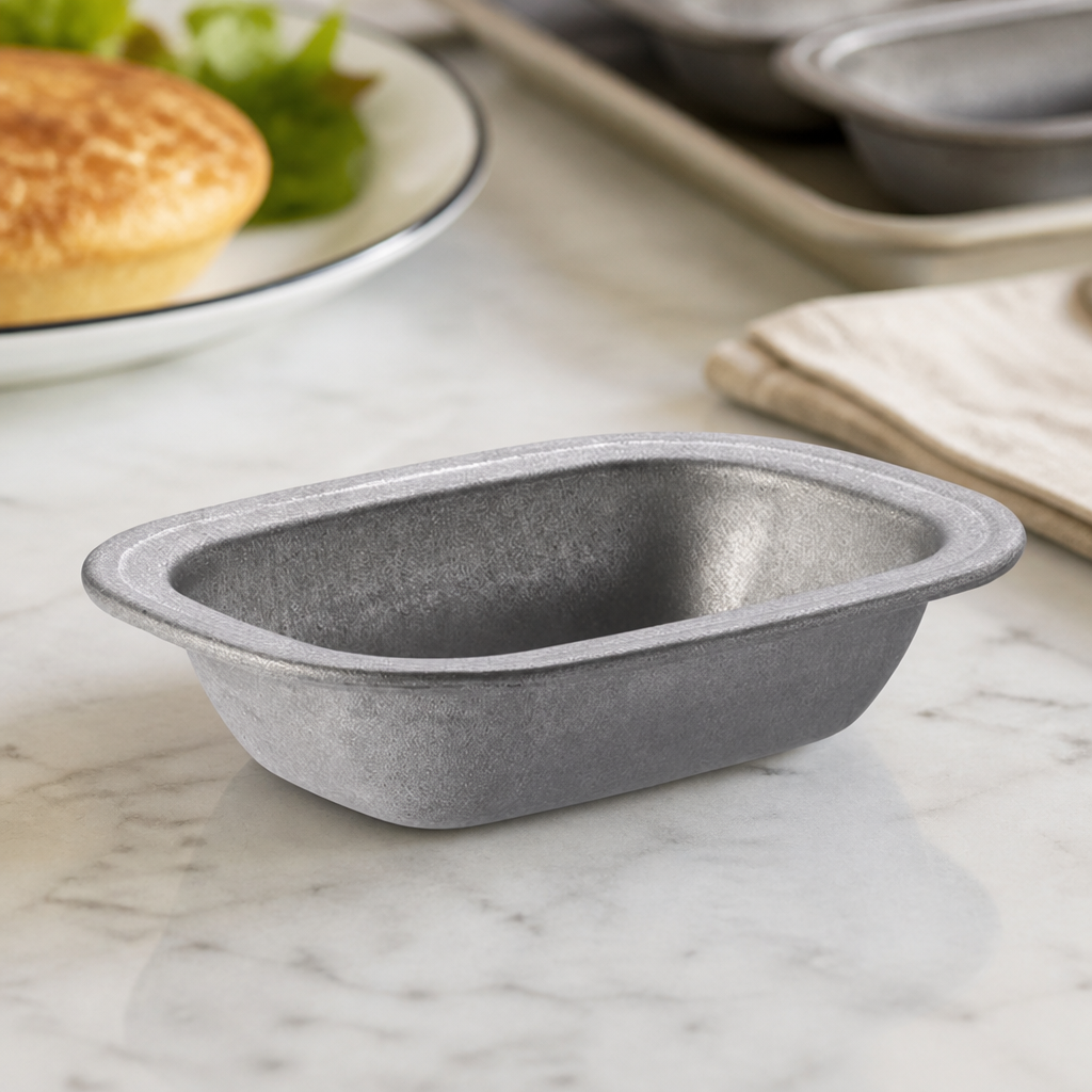 Commercial Vintage Steel Pie Dishes 180x135mm Pack of 6