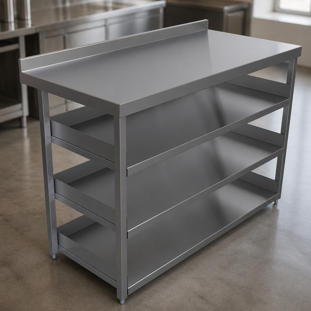 Stainless Steel Modular Bar Shelving Station 1200mm with Upstand