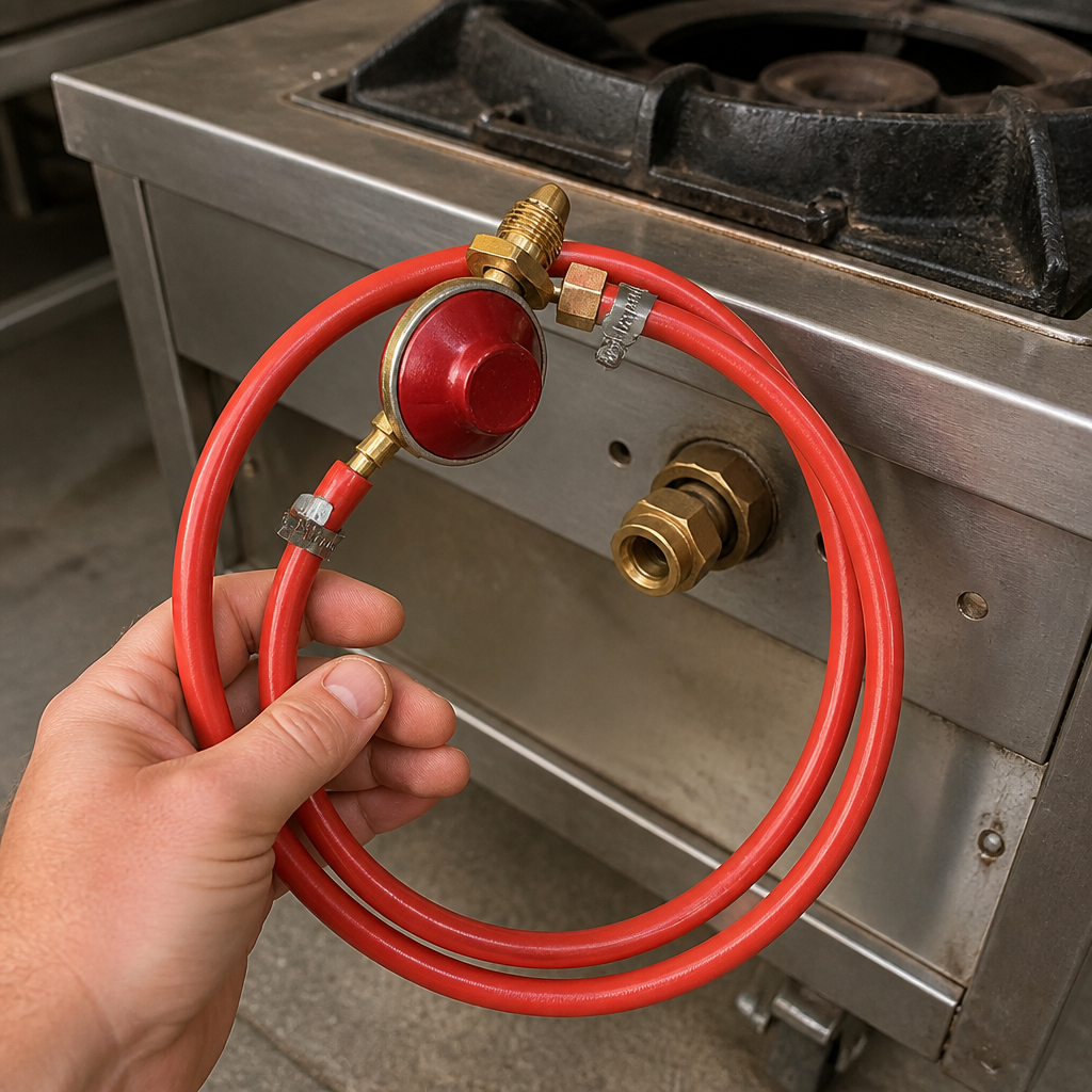 Commercial Pressure Regulator and Hose with Connector 33.8cm