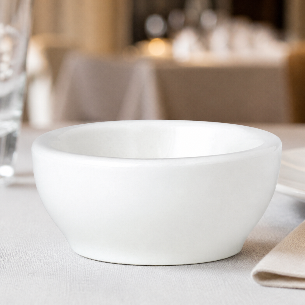 Set of 36 durable ceramic commercial butter dishes 28ml