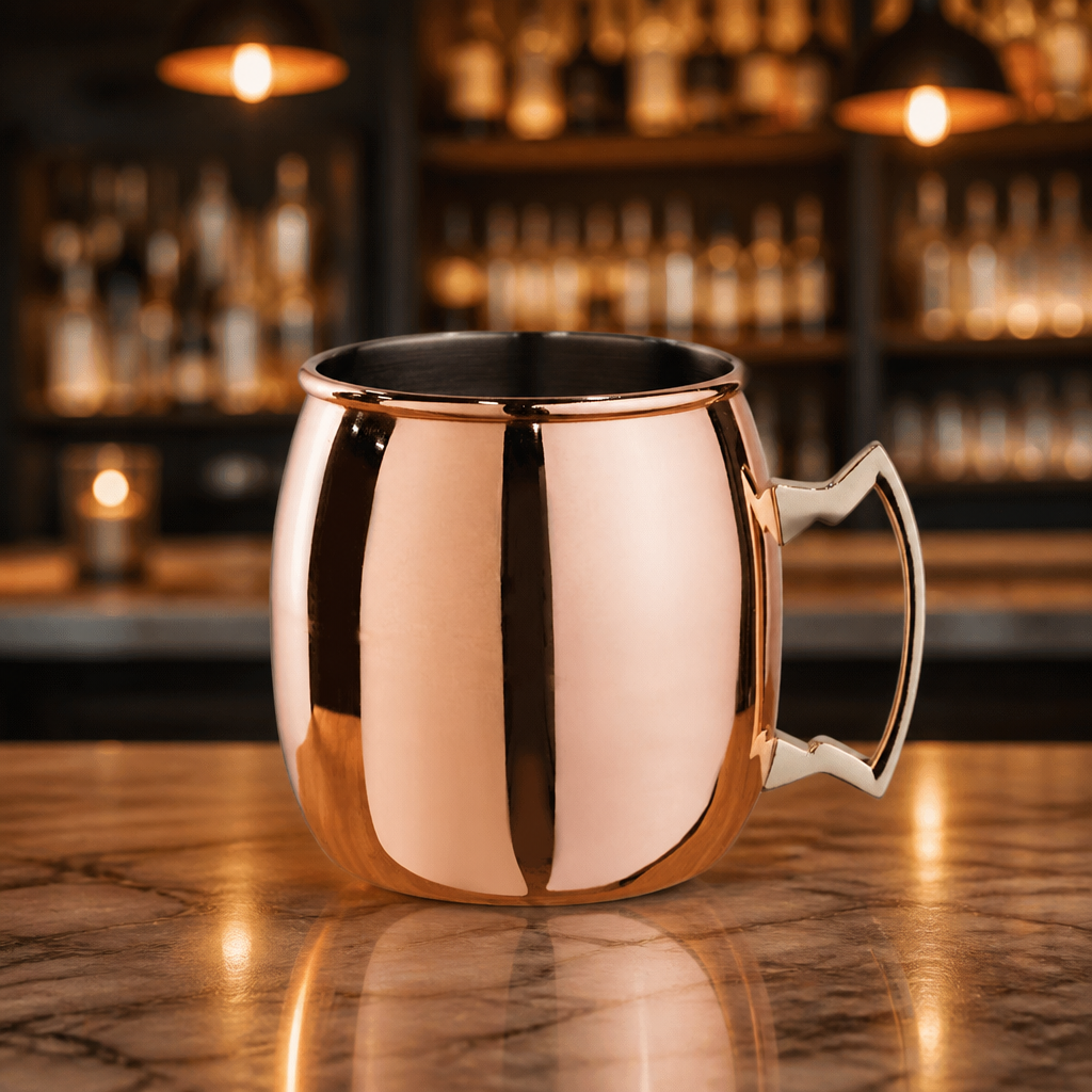 500ml Commercial Copper Plated Moscow Mule Mug with Brass Handle