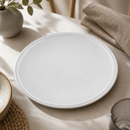 Raw Recycled Clay Coupe Plates 220mm White 6 Pack Commercial
