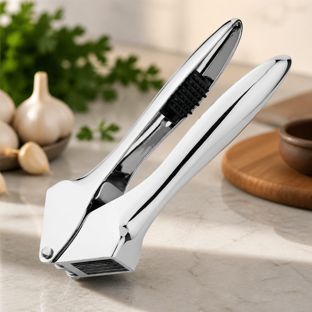 Heavy Duty Stainless Steel Garlic Press for Commercial Kitchens
