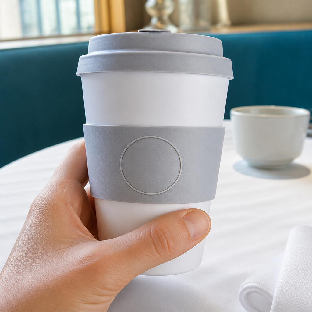12oz reusable coffee cup travel mug eco-friendly design