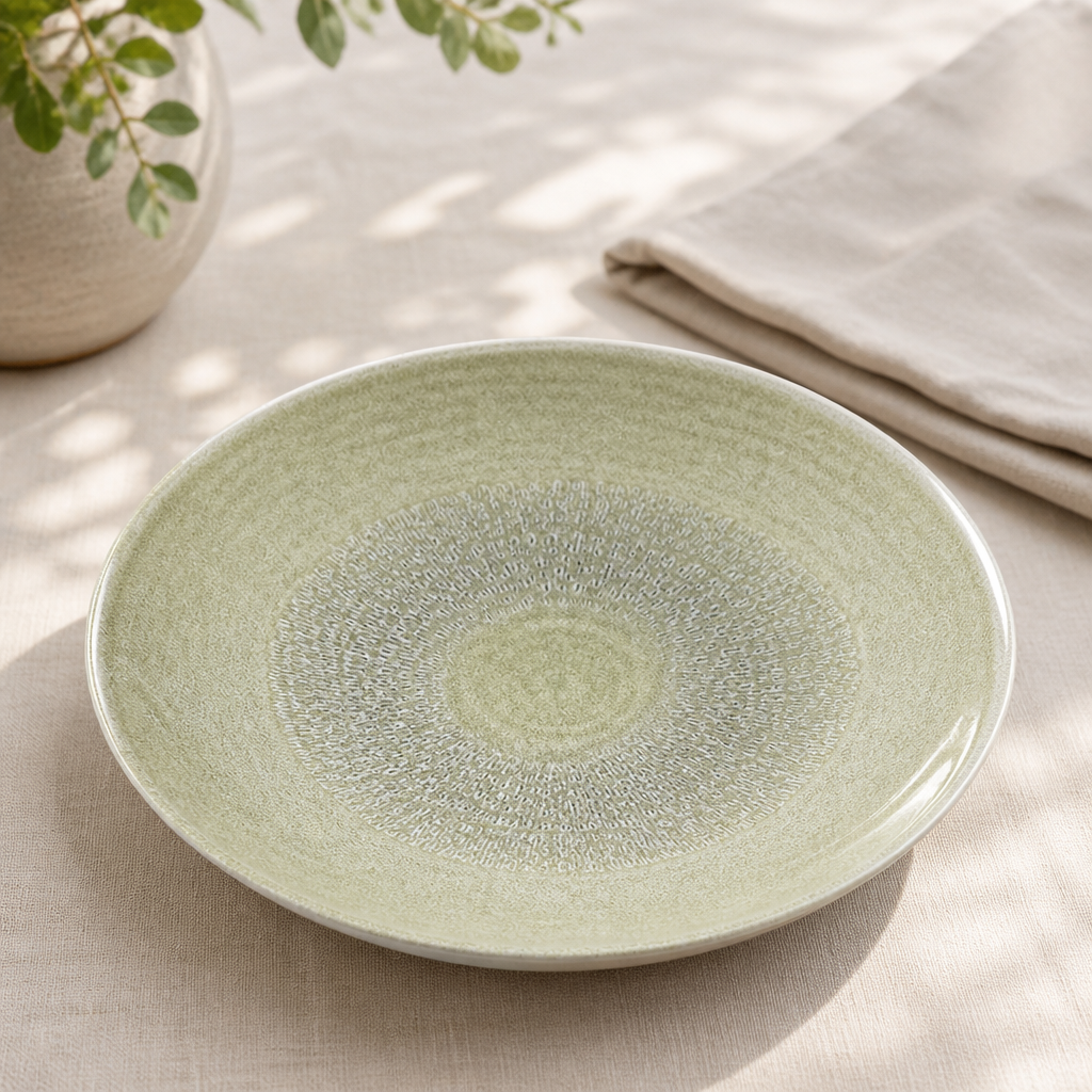 Commercial Coupe Bowl 210mm Grain Speckled Green 12 Pack