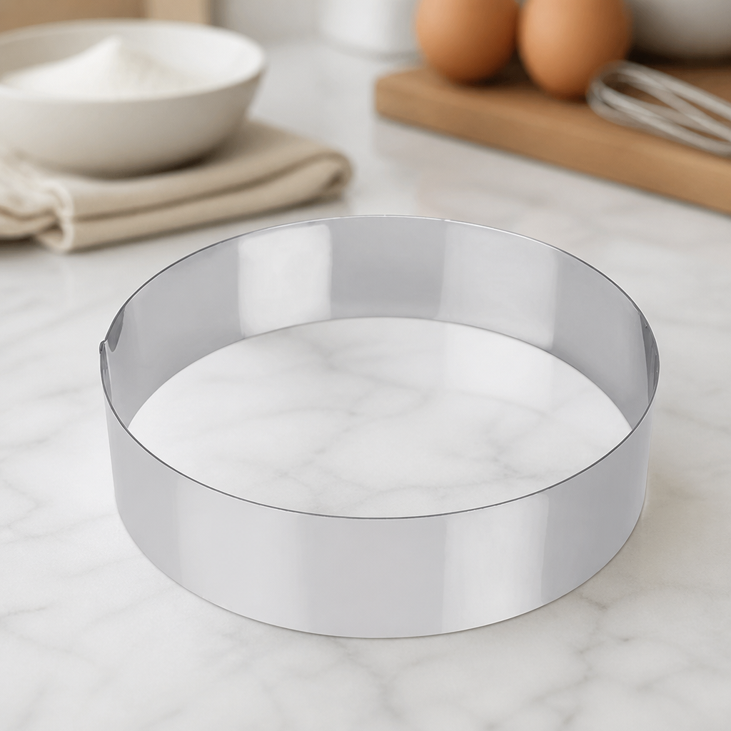 Commercial Stainless Steel Mousse Ring 240mm Ø Plating Mould