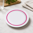 Commercial Autonomy Plates 190mm Red Rim 12 Pack for Care Facilities