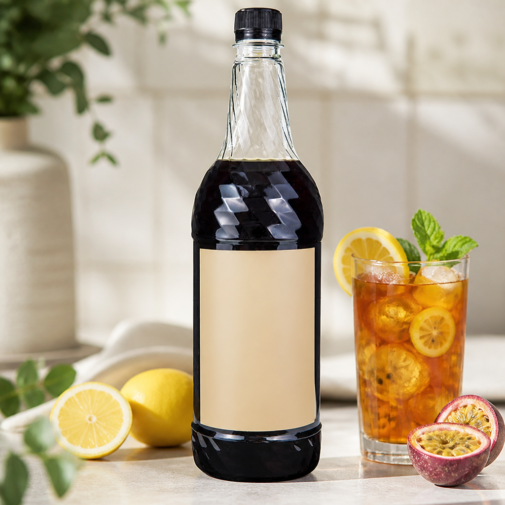 Commercial Passionfruit Lemon Iced Tea Syrup 1Ltr
