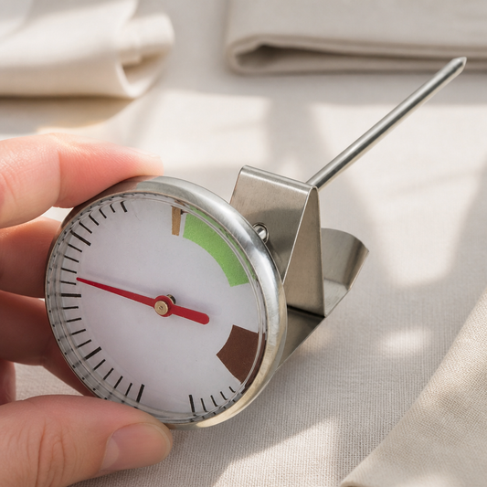 Commercial Coffee Milk Thermometer 5 Inch Stainless Steel Clip