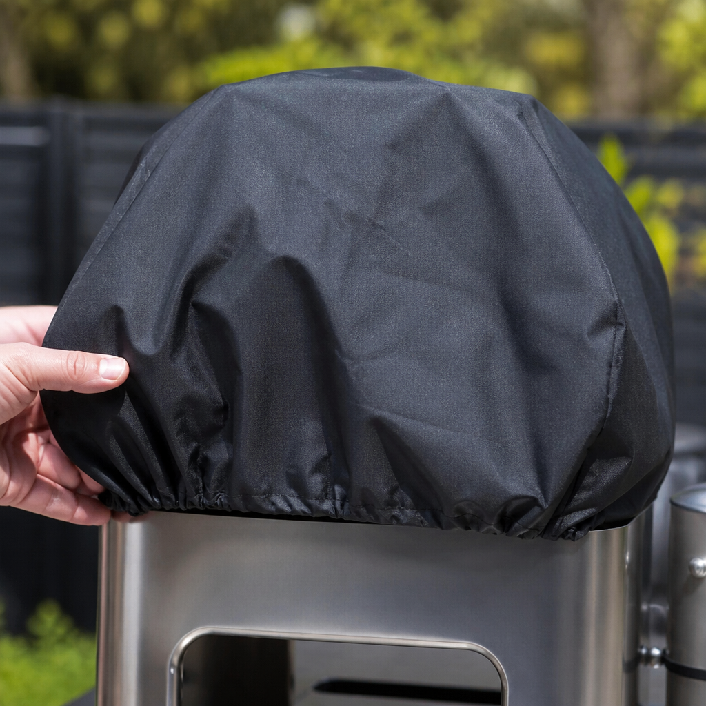 Commercial oven cover for Fuego 90 providing weather resistance