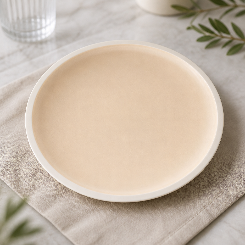 Commercial Vitrified Porcelain Plates 210mm Vanilla 6 Pack