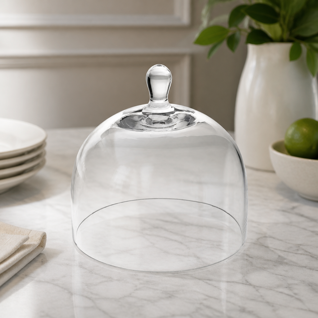 Medium Glass Cloches Food Covers - 6 Pack, 150mm Height