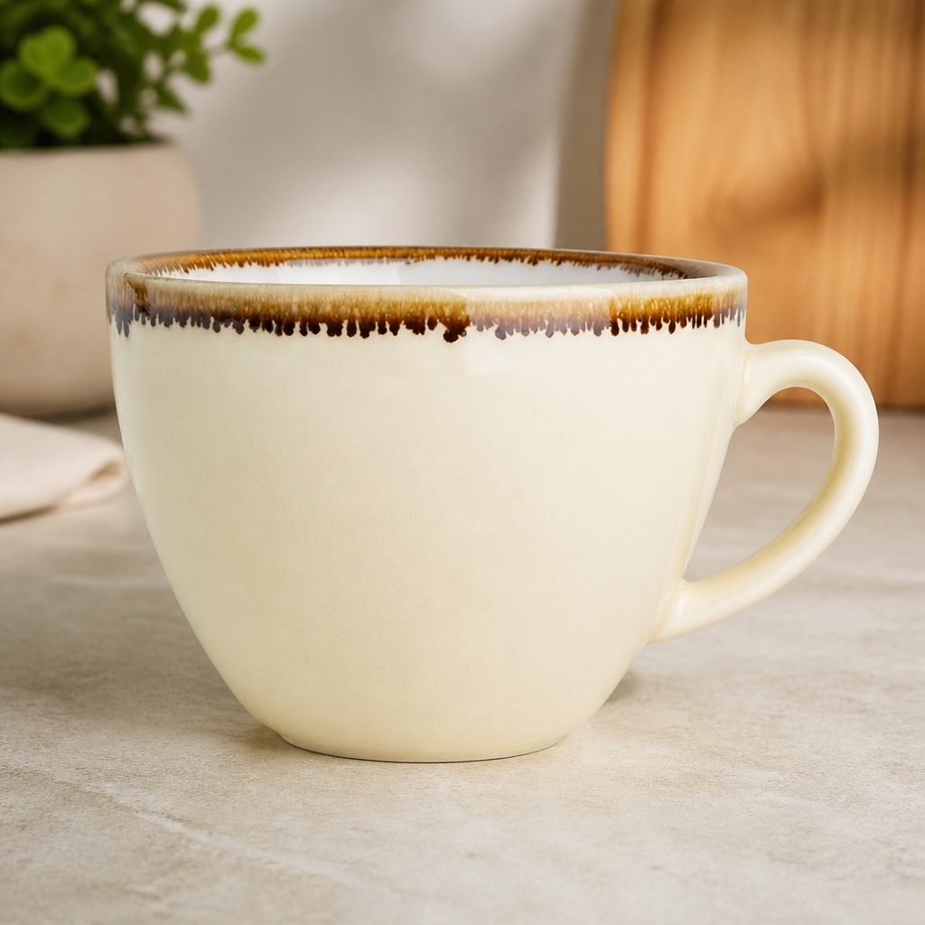 Commercial Cappuccino Cups 230ml Sandstone 6 Pack