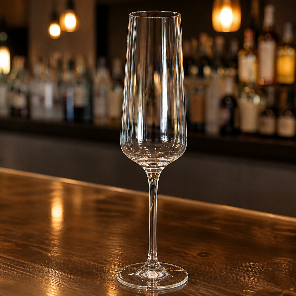 260ml Commercial Angular Champagne Flute Glasses - 6 Pack