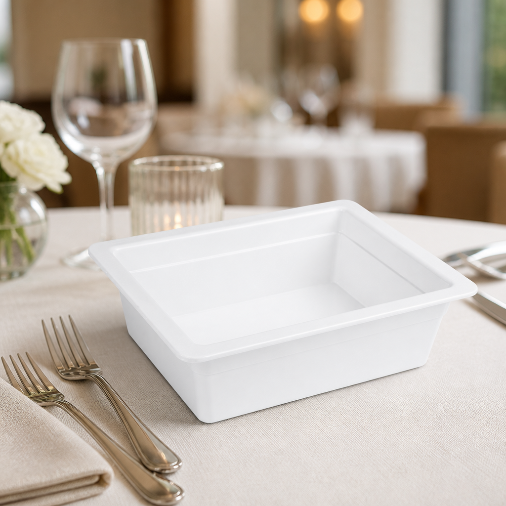 Commercial Melamine 1/2 Gastronorm Dish 100mm in durable plastic
