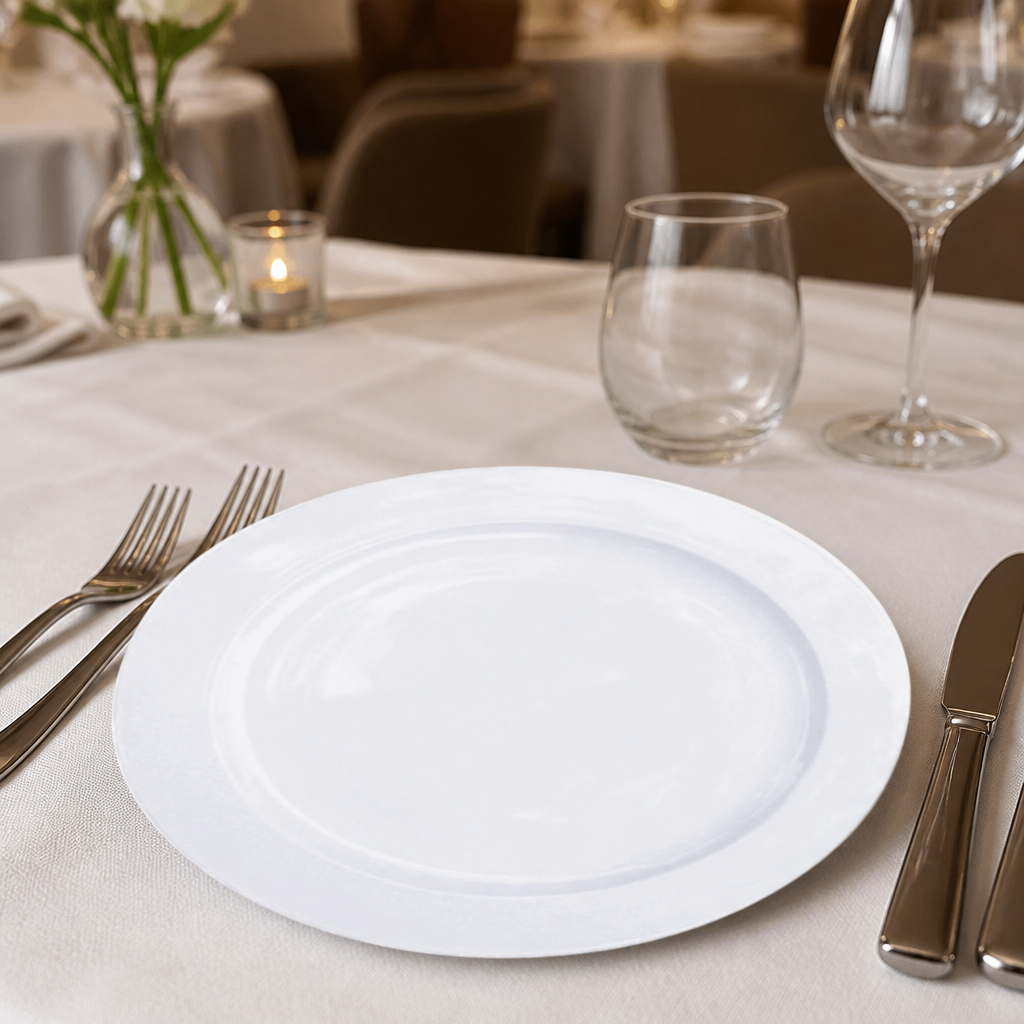 Commercial Porcelain Plates 300mm - 12 Pack