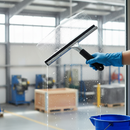 Premium 12-Inch Window Squeegee with Plastic Grip Handle for Streak-Free Cleaning