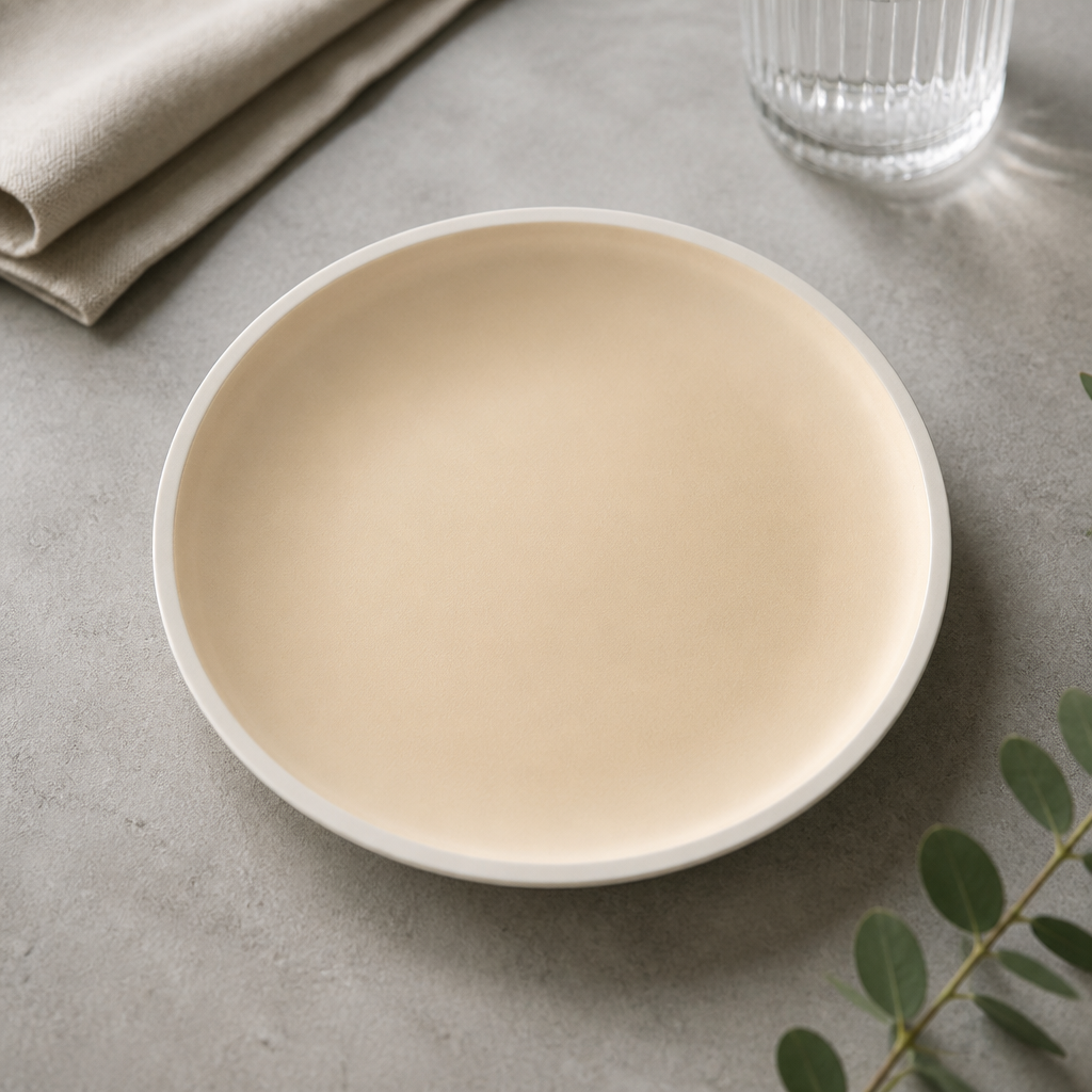 Commercial Vitrified Porcelain Plates 265mm Vanilla 6 Pack