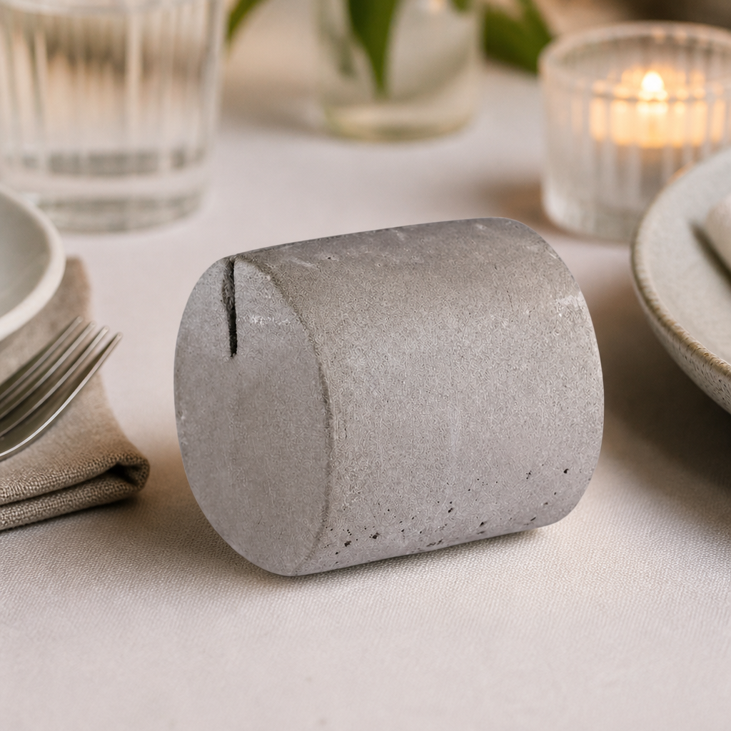 Concrete Effect Menu Holders Table Stand 30mm Grey 4 Pack