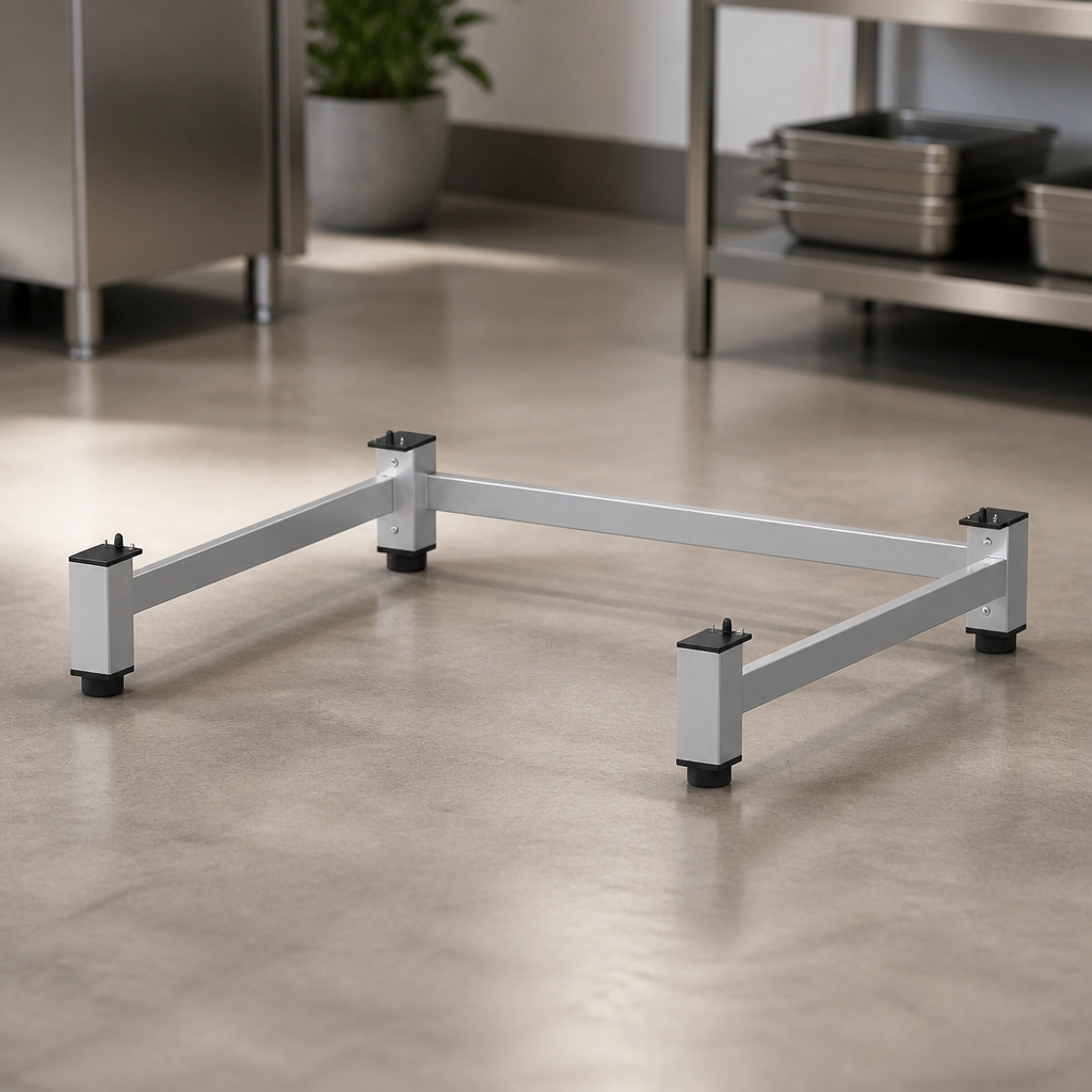 Commercial Floor Positioning Stand for Ovens Stainless Steel
