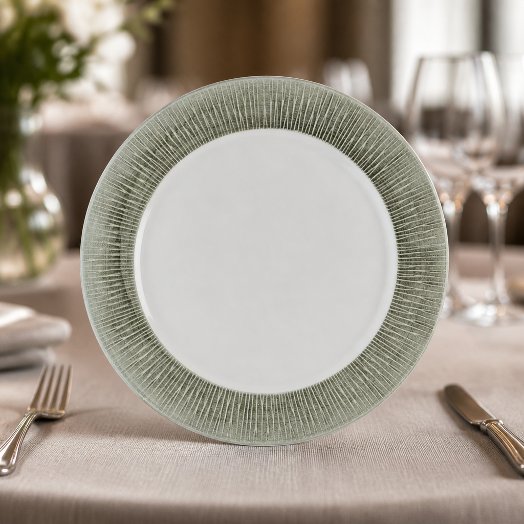 305mm Commercial Bamboo Presentation Plates - 12 Pack