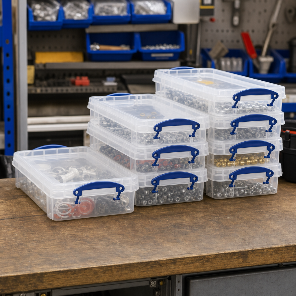 2.5 L Clear Clip Lock Plastic Storage Box
