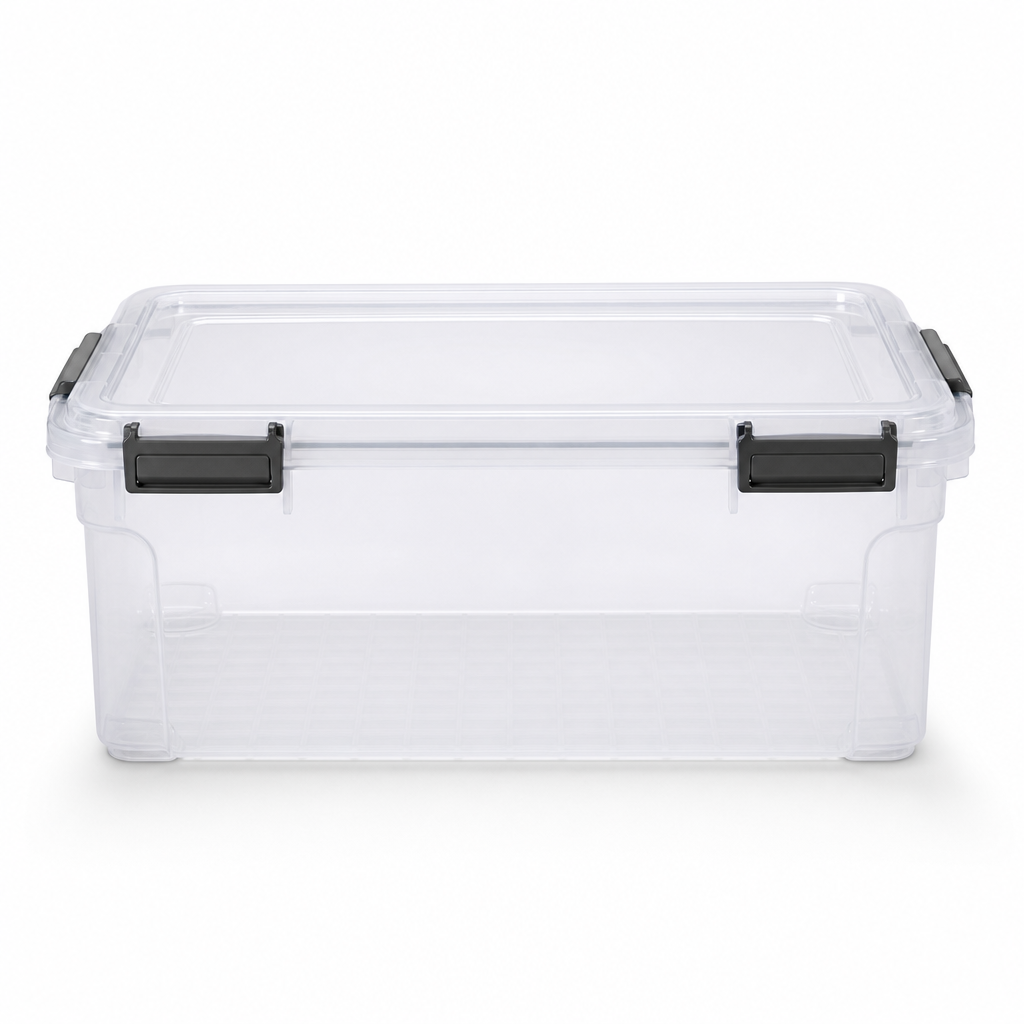 2.5 L Clear Clip Lock Plastic Storage Box