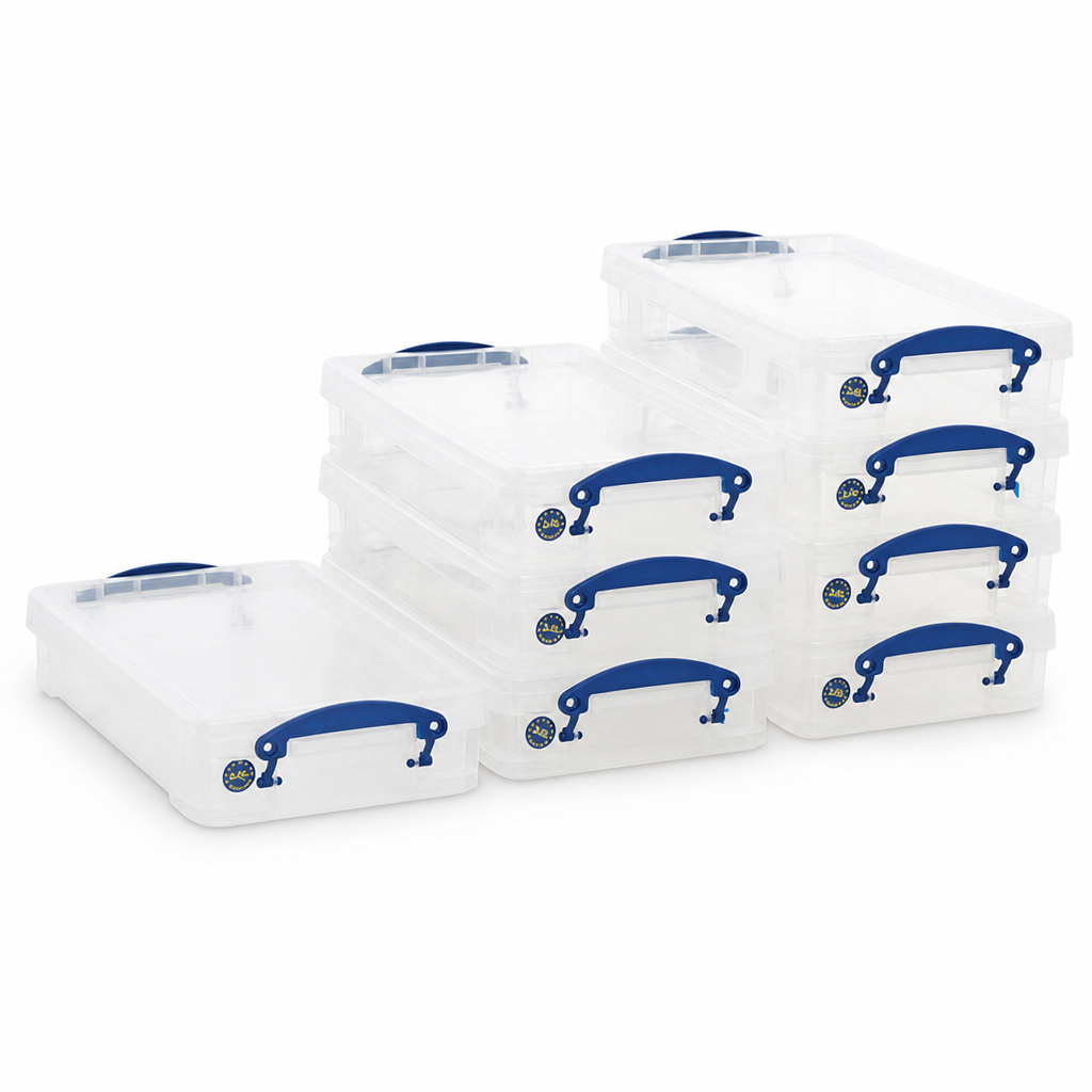 2.5 L Clear Clip Lock Plastic Storage Box