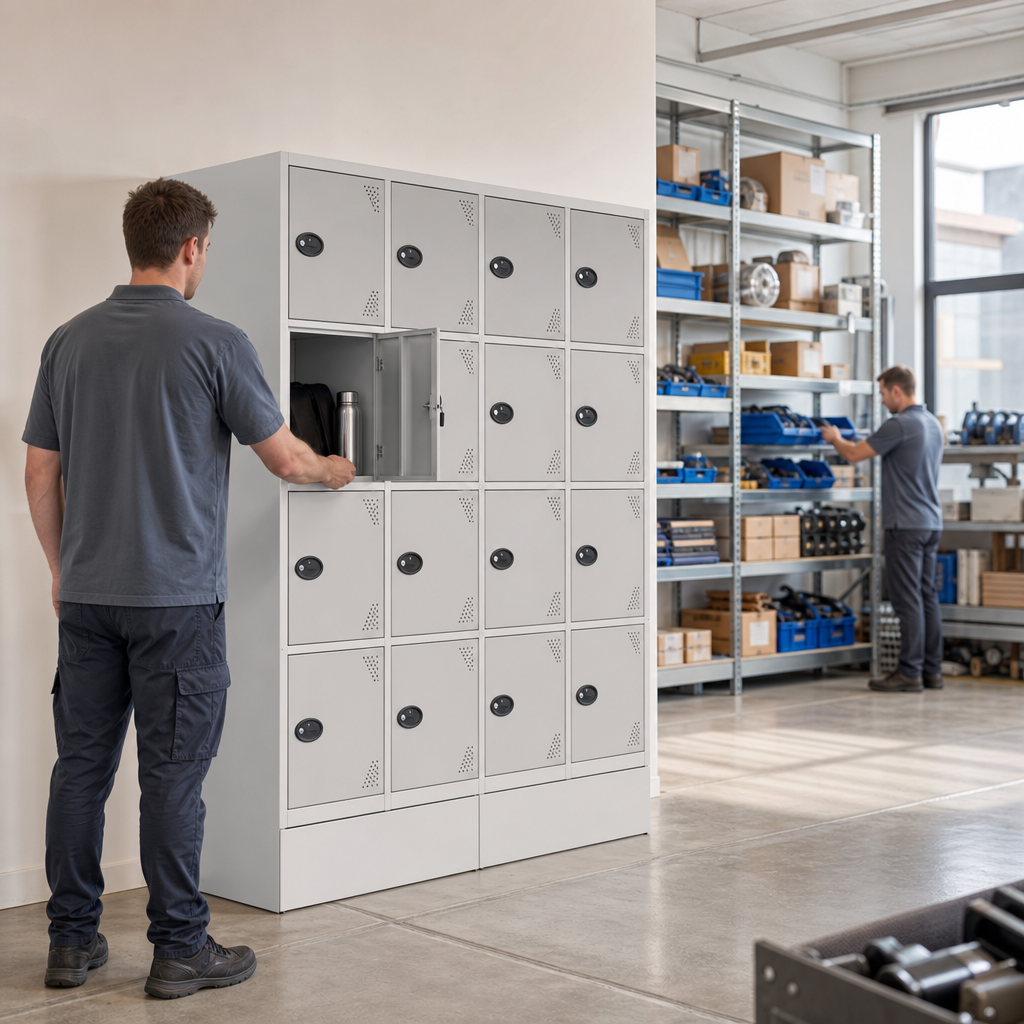20-Door Personal Effects Lockers with Antibacterial Coating