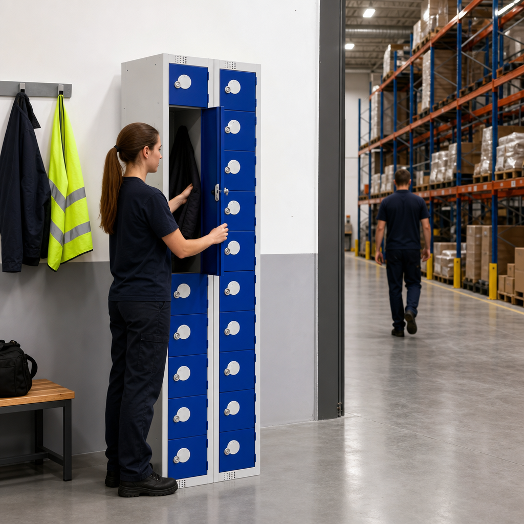 20-Door Personal Effects Lockers with Antibacterial Coating