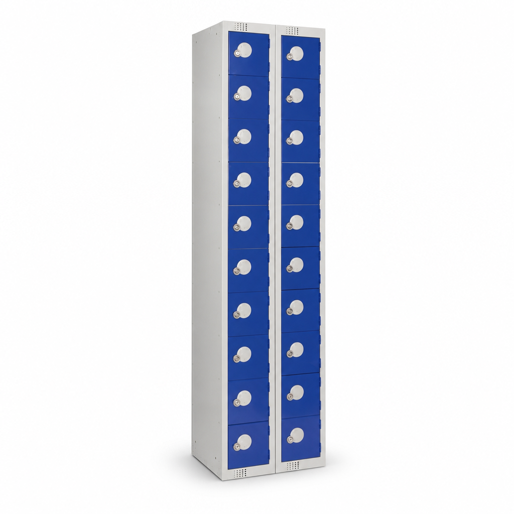 20-Door Personal Effects Lockers with Antibacterial Coating